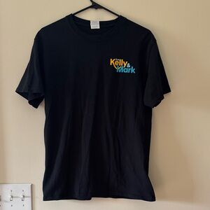 Port and Company Live Kelly and Mark Black Tee Colorful Logo Men’s Size M Medium